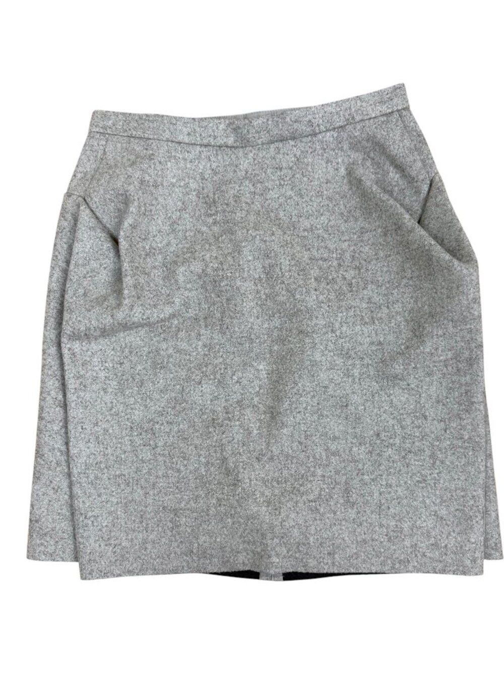 COS Wool Blend Felted Skort Gray Knee Length Asymmetric Front Pleats (EU 34, ~XS